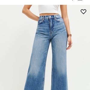 Reformation Cary High Rise Slouchy Wide Leg Cropped Jeans 31 women